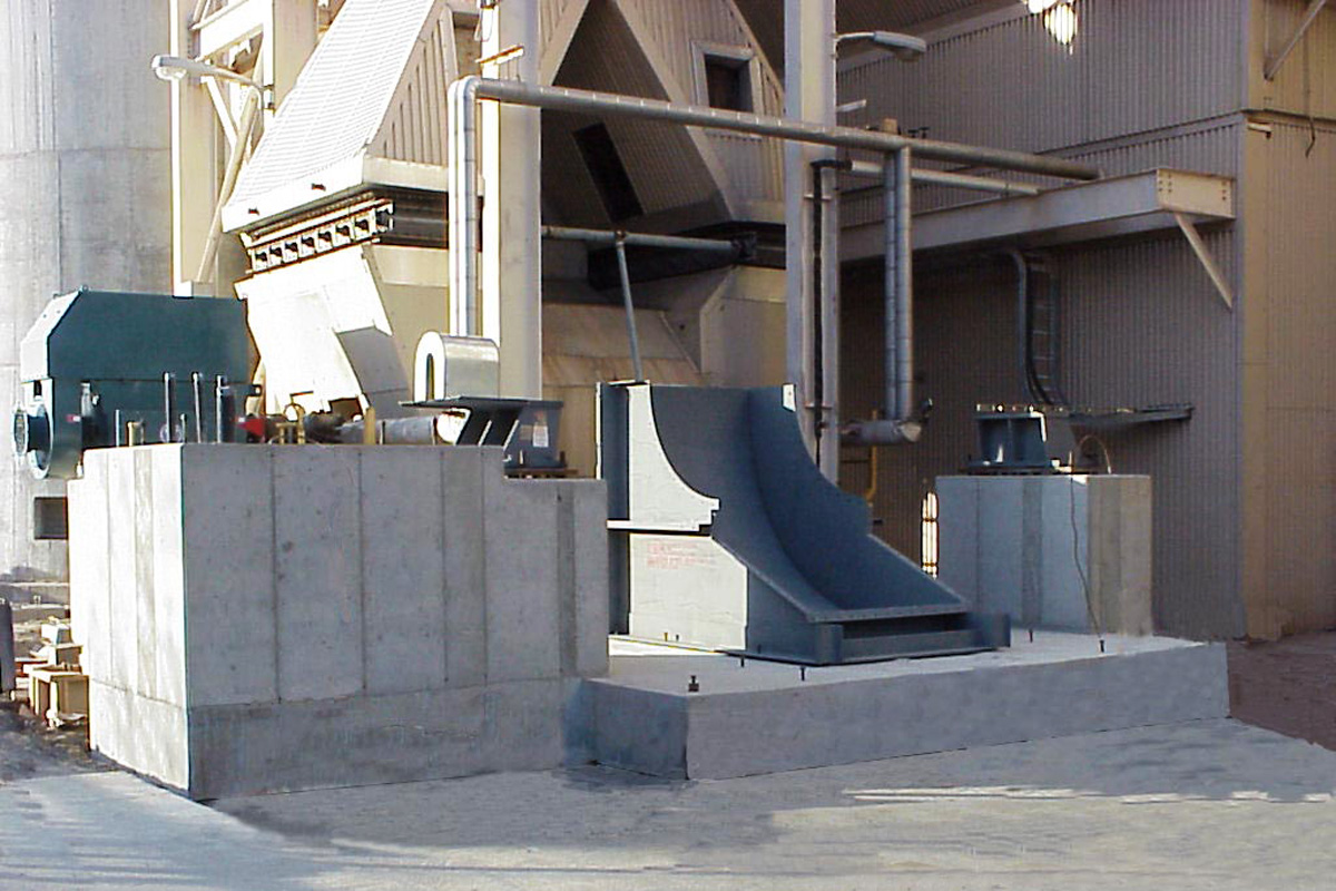 New slab and concrete work required for the equipment setting