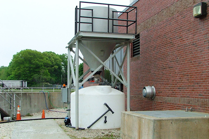 Finished temporary ash silo - Clinto, MA
