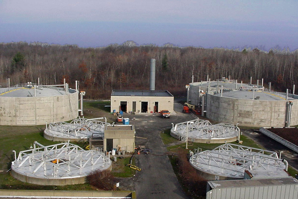Anaerobic Sludge Digester construction nearing completion