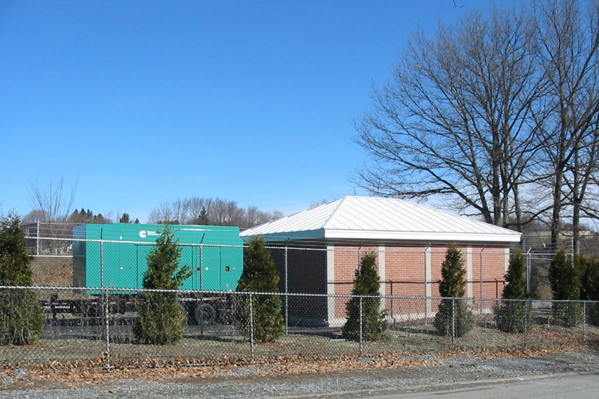 Another view of booster pump station with emergency generator on the left