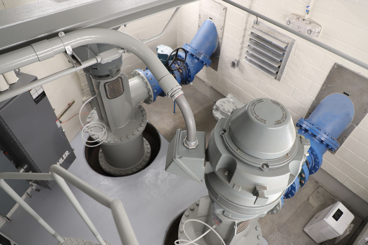 New pumps were installed in the refurbished pump station
