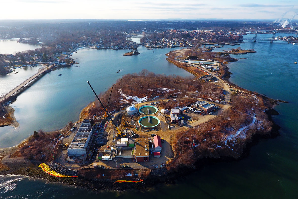 Peirce Island construction progress photo  - January, 2018
