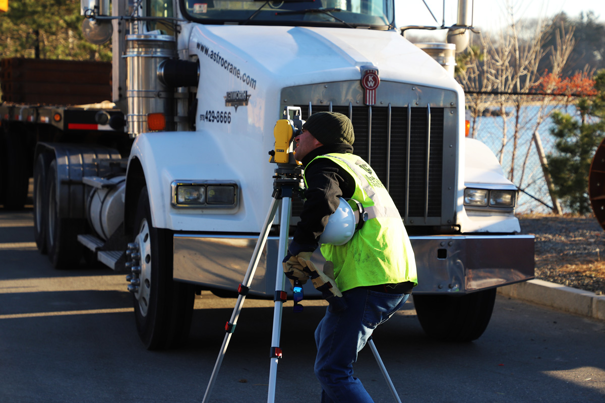 Getting exact measurements before installing the stack for the CHP unit