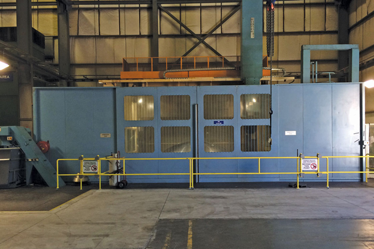 Initial project scope was to prepare an existing area to support a Carnaghi Vertical Turning Center