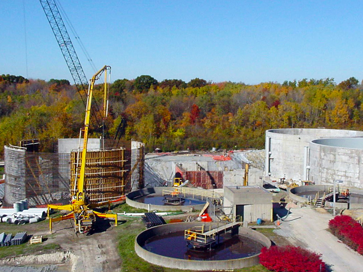The GLSD anaerobic sludge digester active work site