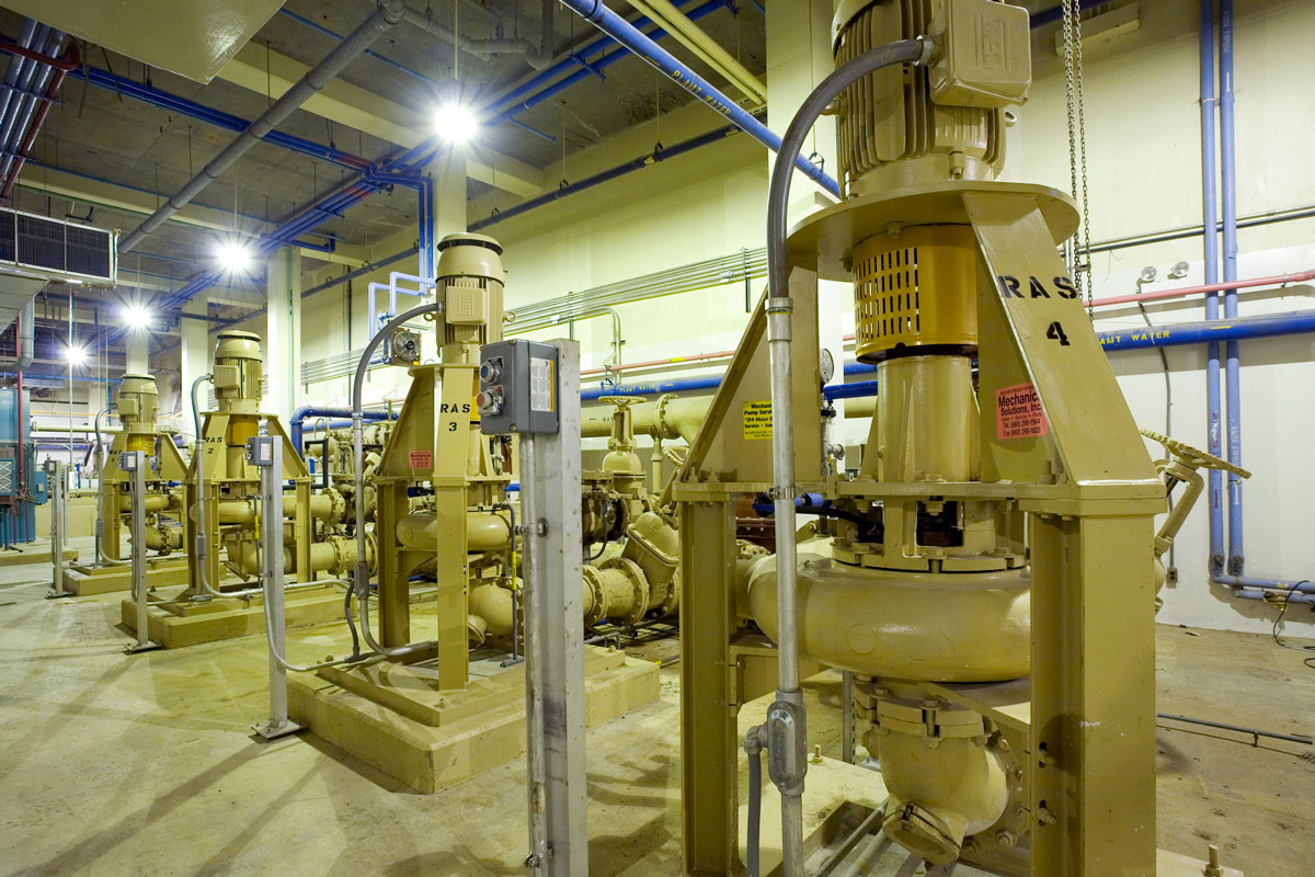 A New Return Activated Sludge (RAS) pump system was installed