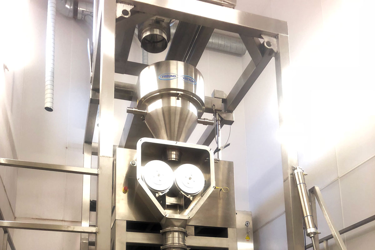 The new roller press compactor installed