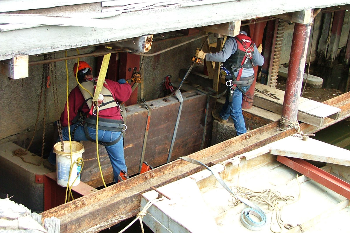 Positioning the gate into its final location