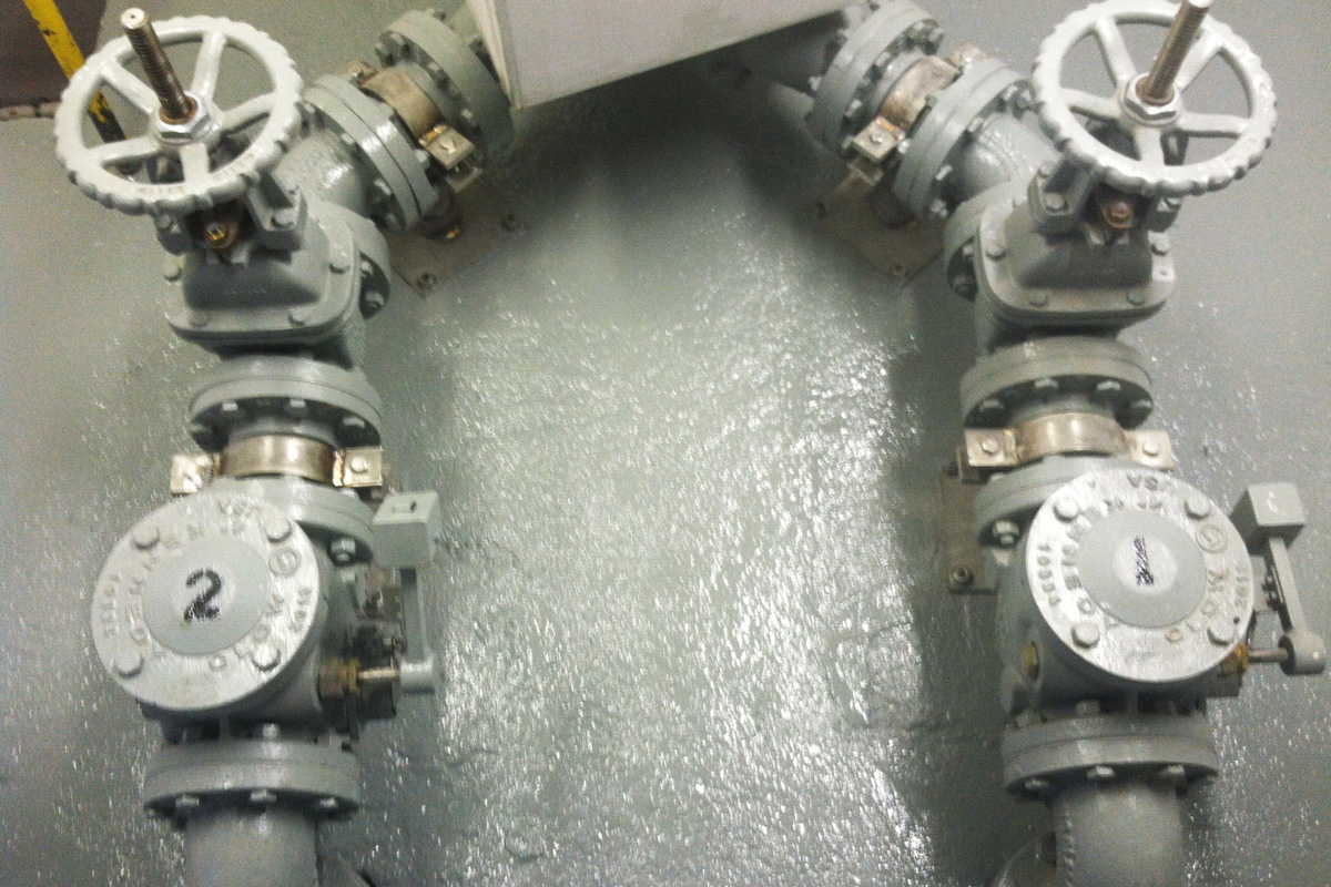 Newly installed connections for the new pumps