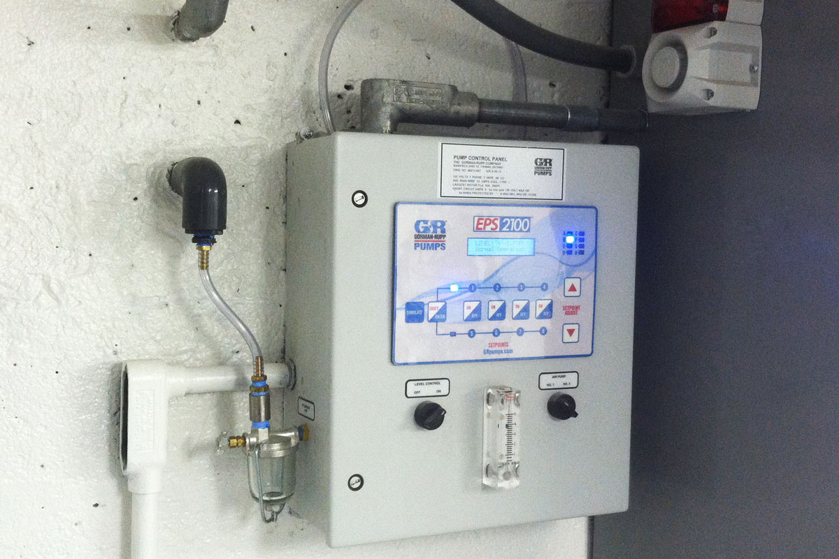 New control panel for the pump station