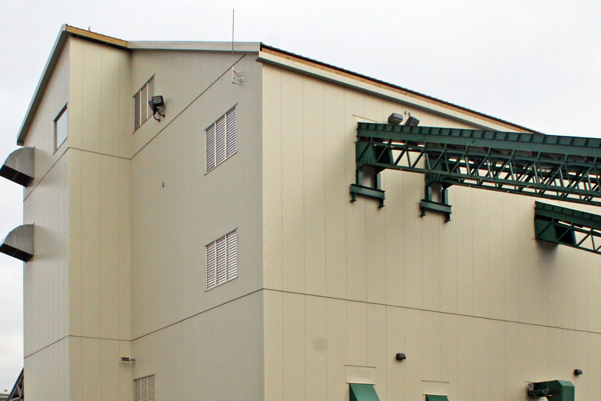 The completed non-ferrous recycling facility in full operation