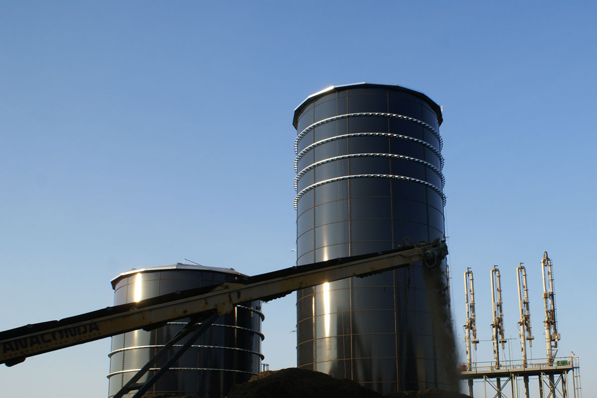 The two tanks under construction