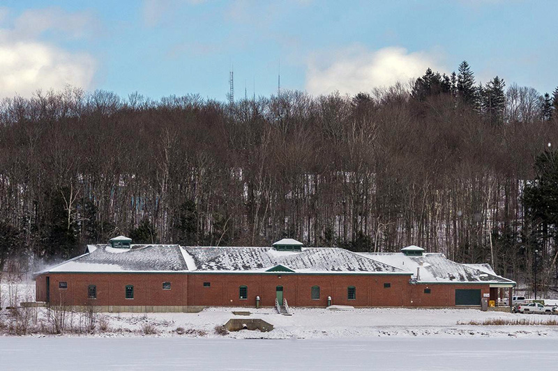 The completed water treatment plant