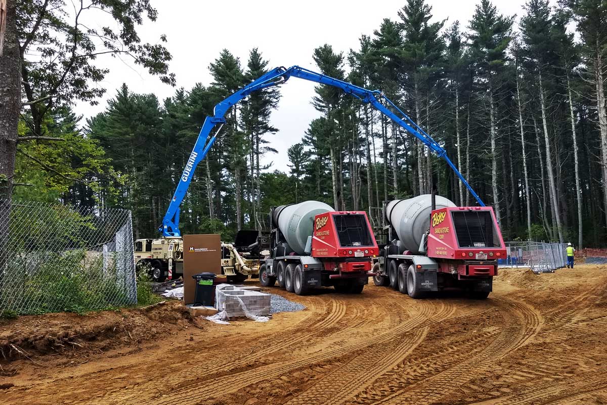 Preparing for the placement of the concrete slab for the new water treatment plant
