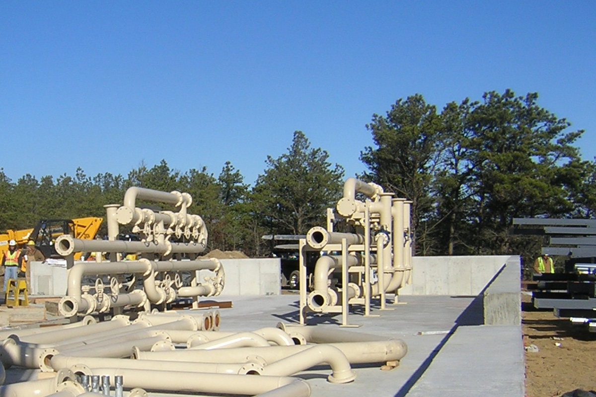Laying out and setting up the piping for the new tanks